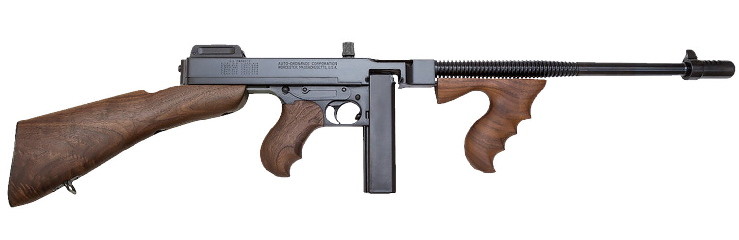 Thompson T1B14 1927A-1 Deluxe 45 ACP Caliber with 16.50" Barrel, 20+1 Capacity (Stick), Blued Metal Finish, Walnut Remov