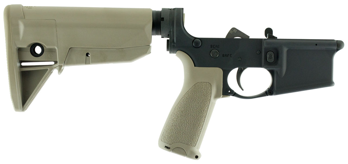 BCM LRGSTKMOD0FDE BCM Lower MOD 0 Multi-Caliber 7075-T6 Aluminum Black Cerakote Synthetic Flat Dark Earth Pistol Grip & 