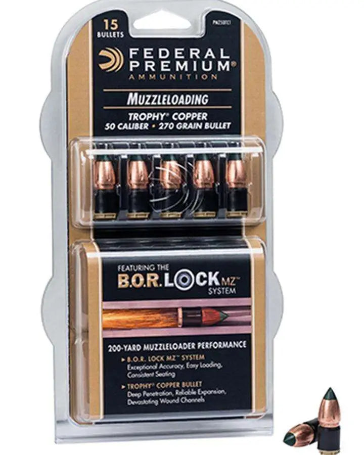 FEDERAL 270GR TROPHY COPPER MZ WITH B.O.R LOCK SYSTEM 15 RD/BX 10 BX/CS
