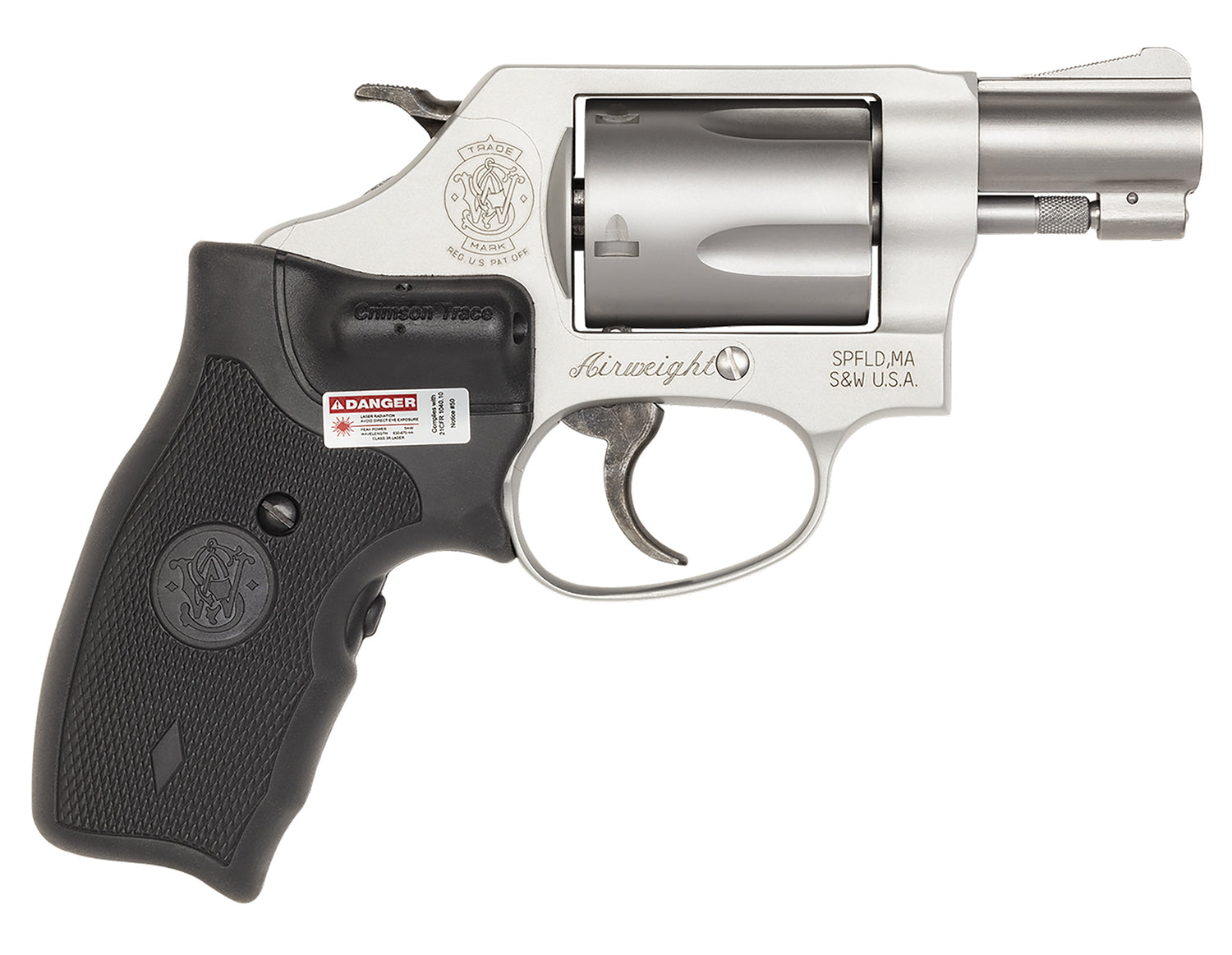 Smith & Wesson 163052 Model 637 w/Laser J-Frame 38 Special +P 5 Shot 1.88" Stainless Steel Barrel, Stainless Cylinder, M