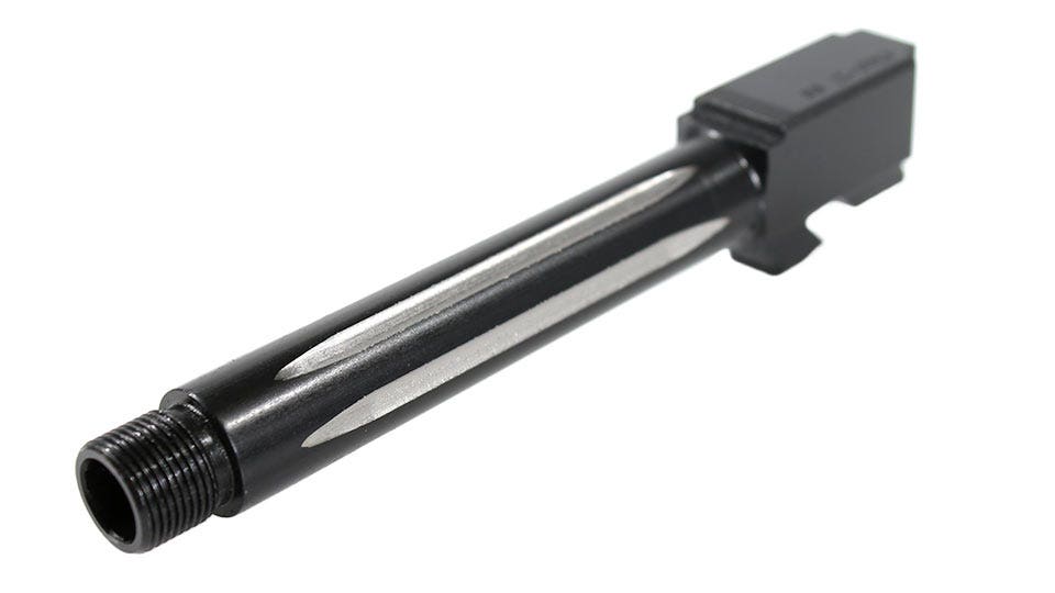 Barrel for Grizzly 101 & Glock 17 9MM, 416R SS Black Wolf Fluted, Threaded