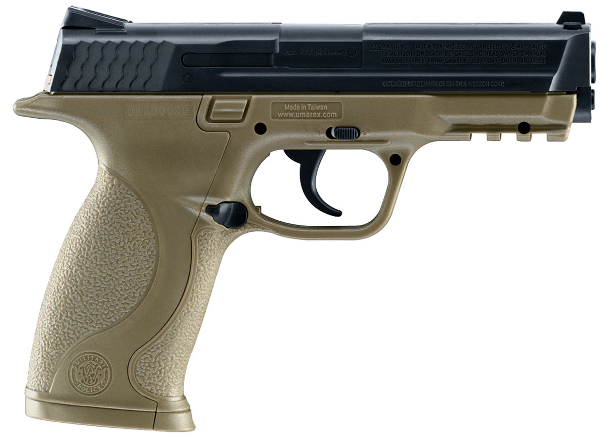 Umarex 2255051 S&W M&P  CO2 177 BB 19+1 4.25" FDE Polymer Grips
