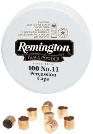 REMINGTON PERCUSSION CAP #11 100/TIN 100 RD/BX 50 BX/CS