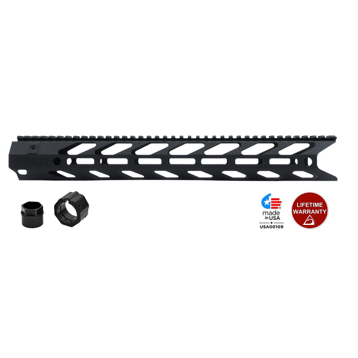 Open Box Return - STNGR HWK XL® Free Float Suppressor Ready AR-15 Handguard - M-LOK , Black