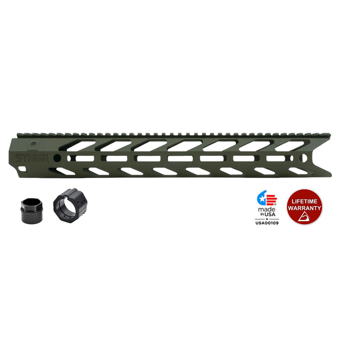 STNGR HWK XL® Free Float Suppressor Ready AR-15 Handguard - M-LOK - 2 Lengths Available (BLEMISHED)