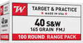 Winchester Ammo USA40SWVP USA Value Pack 40S&W 165gr Full Metal Jacket 100 Per Box/5 Case