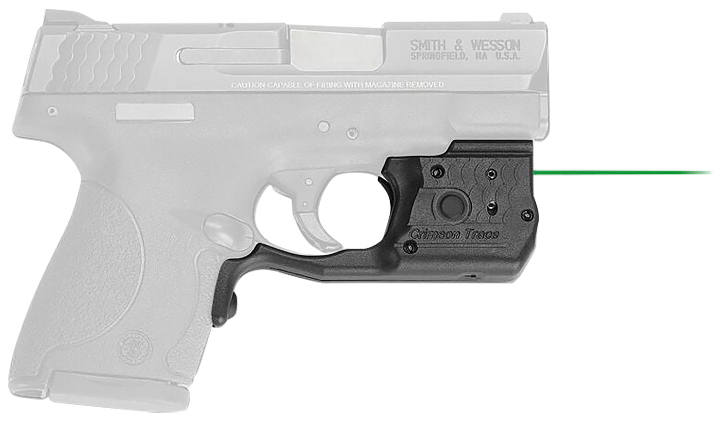 Crimson Trace 0158401 Laserguard Pro Fits S&W M&P Shield & M&P Shield M2.0 9mm/40 S&W, Green Laser/White Light Black Pol