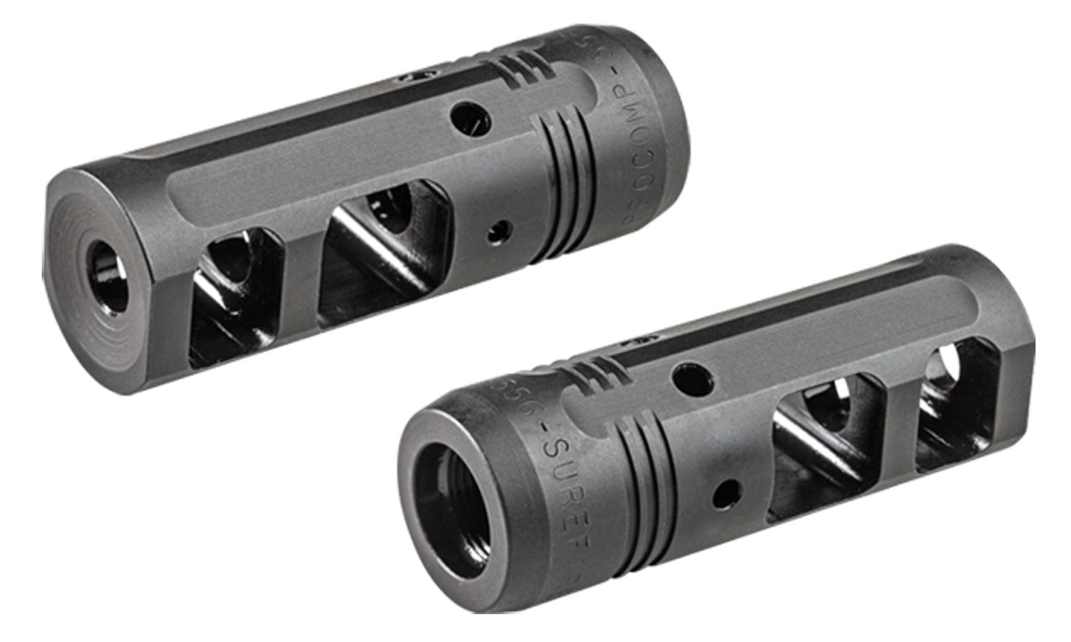 SureFire PROCOMP556 ProComp Muzzle Brake Black Nitride Steel with 1/2"-28 tpi Threads & 2.50" OAL for 5.56x45mm NATO M16