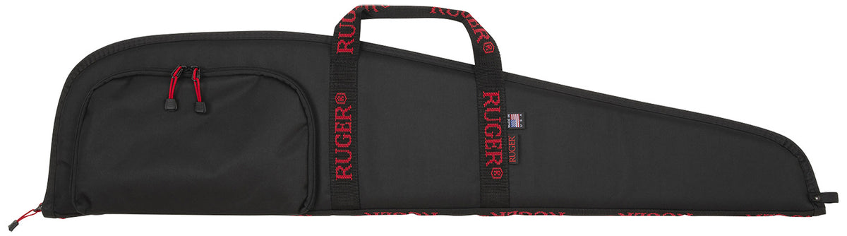 Ruger 27140 Rifle Case  40" Black Endura w/ Red Ruger Logo Accessory Pocket & Foam Padding