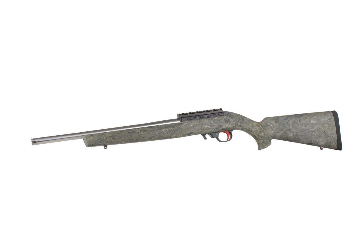 BC-203 .17 HMR Right Side Charging, 16" 416R SS Threaded Light-weight Barrel (Match Grade), 1:9 Twist, w/9 rd rotary magazine, Ghillie Green Stock