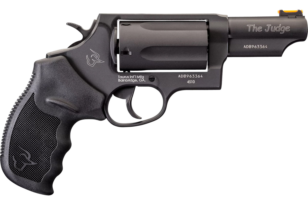 Taurus 2-441031T Judge  Compact 45 Colt (Long Colt)/410 Bore 5 Shot 3" Matte Black Oxide Alloy Steel Barrel, Cylinder & 