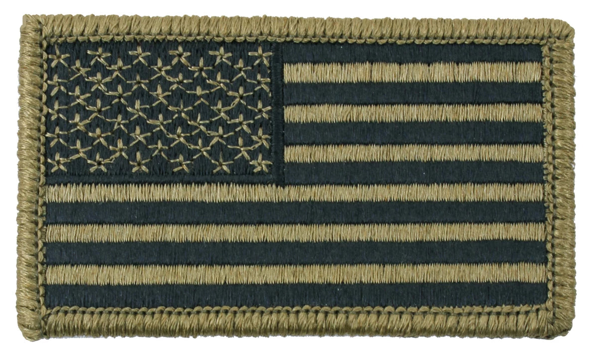 Rothco American Flag Patch With Hook Back - Green