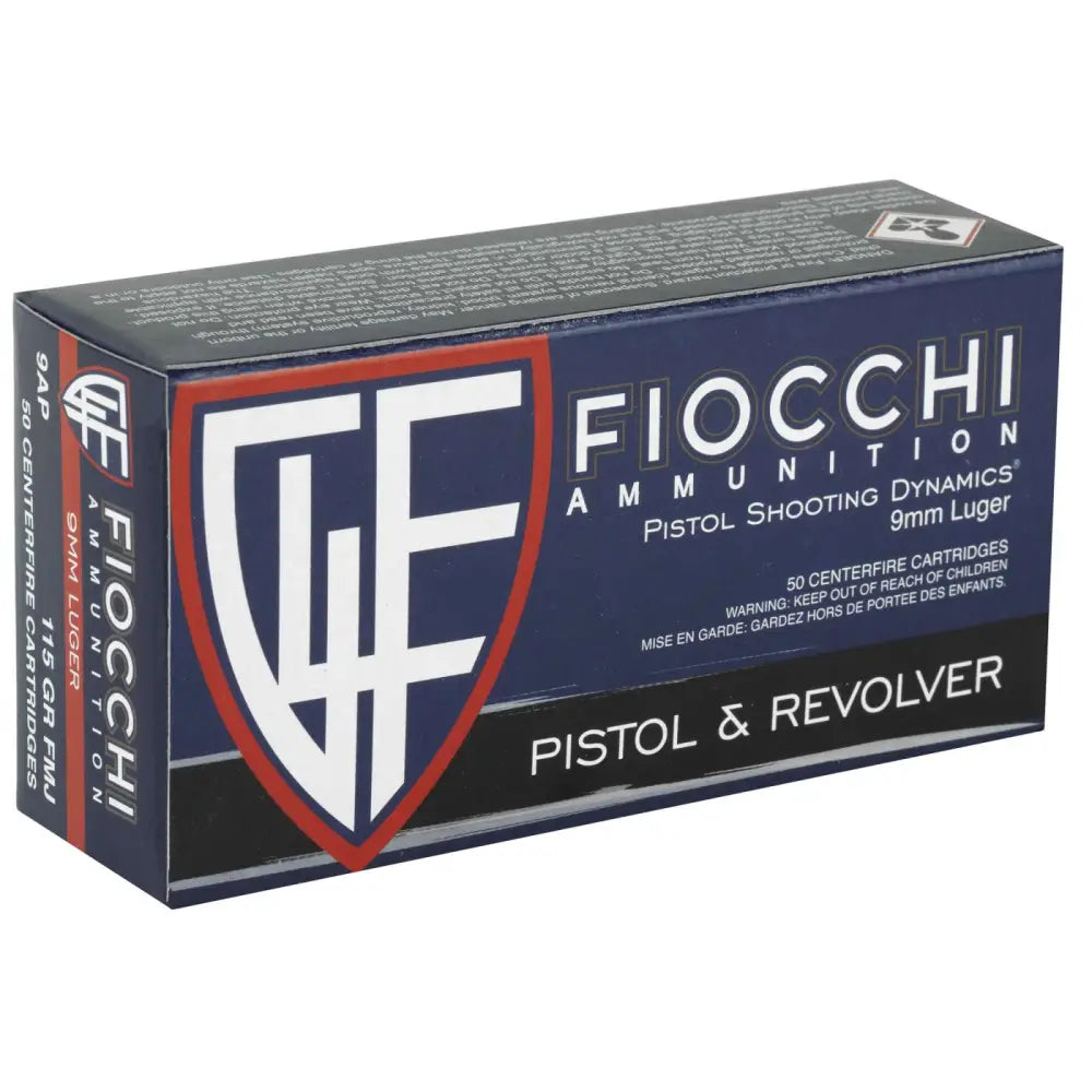 FIOCCHI 9MM LUGER 147 GR FMJ