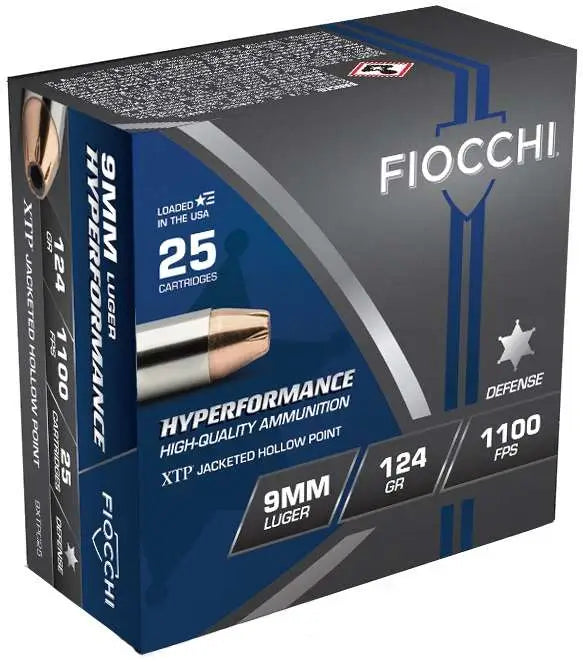 FIOCCHI 9MM LUGER 124GR XTPJHP