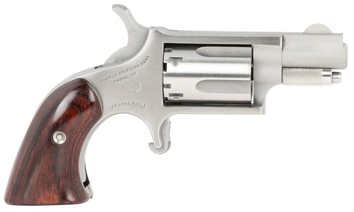 North American Arms 22LRGBG Mini-Revolver  Sports South Exclusive 2 LR 5 Shot 1.13" Stainless Steel Barrel, Frame & Cyli