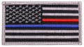Rothco Thin Blue Line / Thin Red Line US Flag Patch - Hook Back
