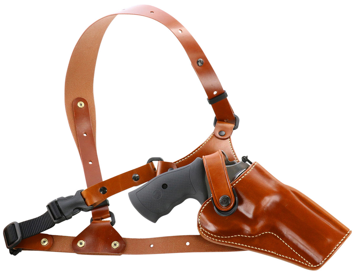 Galco GA170 Great Alaskan Chest Holster Fits Chest Up To 54" Tan Leather Shoulder/Torso Strap Fits S&W X Frame 500 4" Ri