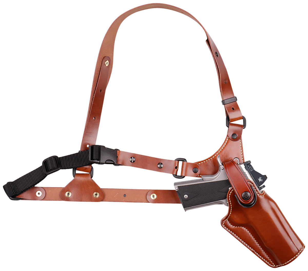 Galco GA186 Great Alaskan  Size Fits Chest Up To 54" Tan Leather Shoulder/Torso Strap Fits Ruger Alaskan Fits S&W N Fram