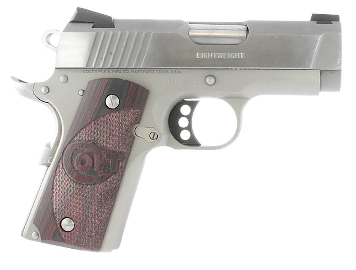 Colt Mfg O7000XE Defender  Compact 45 ACP 7+1 3" Steel Barrel, Stainless Serrated Slide, Matte Stainless Aluminum Frame 