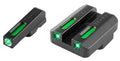 TruGlo TG13CZ1A TFX  Black | Green Tritium & Fiber Optic White Outline Front Sight Green Tritium & Fiber Optic Rear Sigh