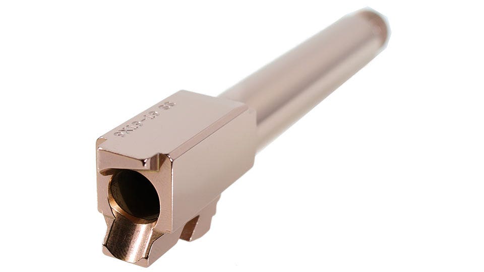 Barrel for Grizzly 102 & Glock 19 9MM, Titanium Nitride Rose Gold Finish |Threaded