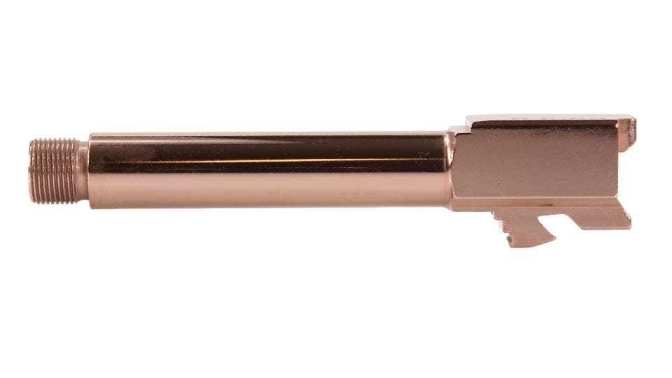 Barrel for Grizzly 102 & Glock 19 9MM, Titanium Nitride Rose Gold Finish |Threaded