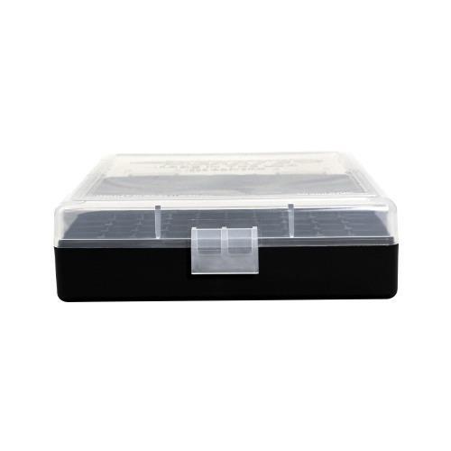 #001 380/9MM CLEAR/BLACK AMMO BOX 100 ROUND