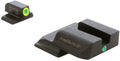 AmeriGlo SW301 i-Dot Sight Set for Smith & Wesson M&P  Green Tritium LumiGreen Outline Front Sight-Green Tritium Rear Si