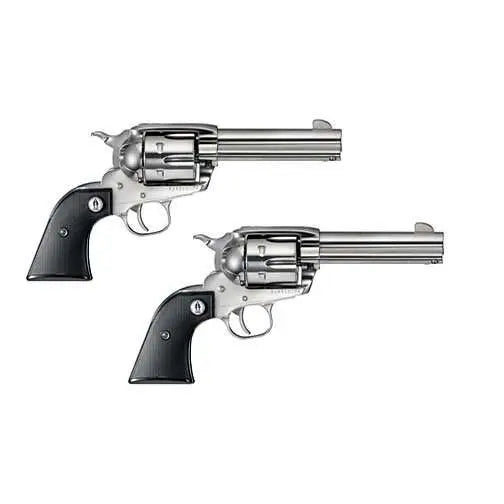 RUGER VAQUERO SASS 45 COLT REV 5.5" STS BLK GRPS, 2 GUN PKG