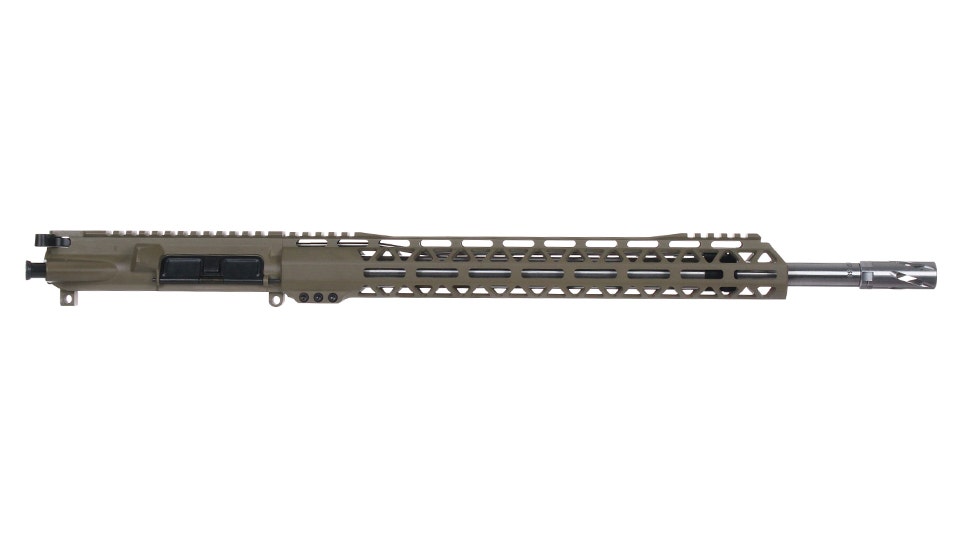 BC-15 .22 ARC Flat Dark Earth Cerakote Forged Complete Upper Assembly, 18" Stainless Heavy Barrel, 1:7 Twist, Rifle Length Gas System, 15" M-LOK Rail