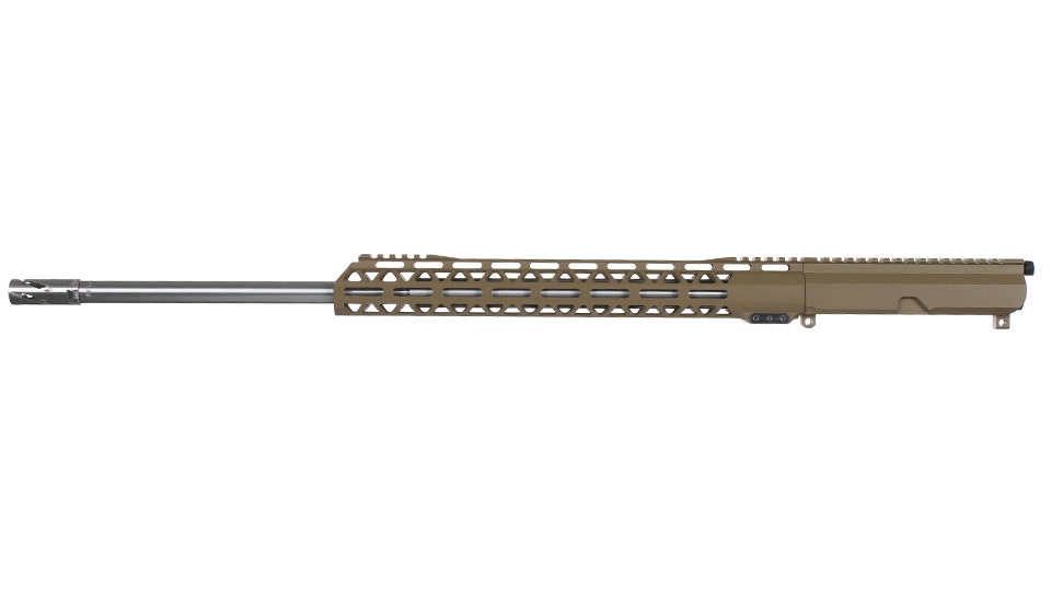 BC-15 .22 ARC Flat Dark Earth Cerakote Side Charging Complete Upper Assembly, 24" Stainless Heavy Barrel, 1:7 Twist, Rifle Length Gas System, 15" M-LOK Rail