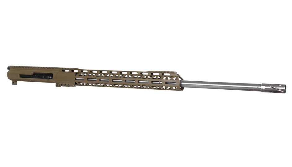 BC-15 .22 ARC Flat Dark Earth Cerakote Side Charging Complete Upper Assembly, 24" Stainless Heavy Barrel, 1:7 Twist, Rifle Length Gas System, 15" M-LOK Rail