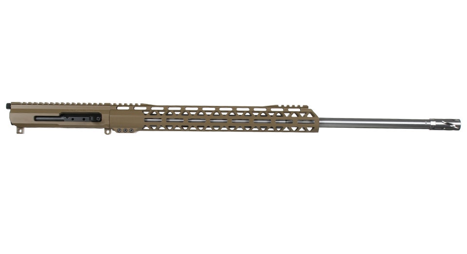 BC-15 .22 ARC Flat Dark Earth Cerakote Side Charging Complete Upper Assembly, 24" Stainless Heavy Barrel, 1:7 Twist, Rifle Length Gas System, 15" M-LOK Rail