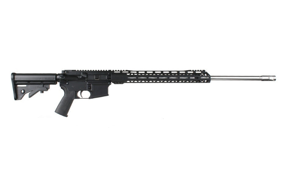 BC-15 5.56 NATO Rifle, 24" Stainless Heavy Barrel, 1:8 Twist, Forged Lower, Straight Flutes, Stainless 416R Rifle Length Gas System, MLOK Split Rail