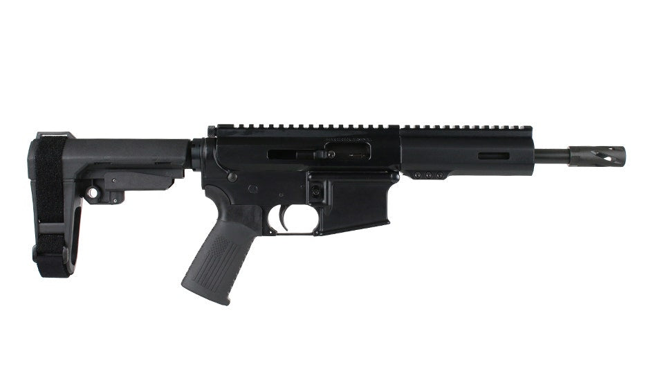 .22 Long Rifle Side Charging Complete Pistol, 7.5" Parkerized Heavy Barrel, 1:16 Twist, 5.3" M-LOK Rail, Brace