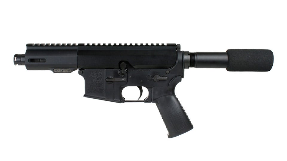 .22 Magnum Right Side Charging Complete Pistol, 4.5" Parkerized Heavy Barrel, 1:16 Twist, 3.8" M-LOK Rail, Micro Flash Hider