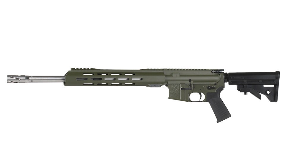 BC-15 .223 Wylde Olive Drab Green Cerakote Rifle, 16" Stainless Heavy Barrel, 1:8 Twist, Forged Lower, Stainless 416R Carbine Length Gas System, MLOK Split Rail