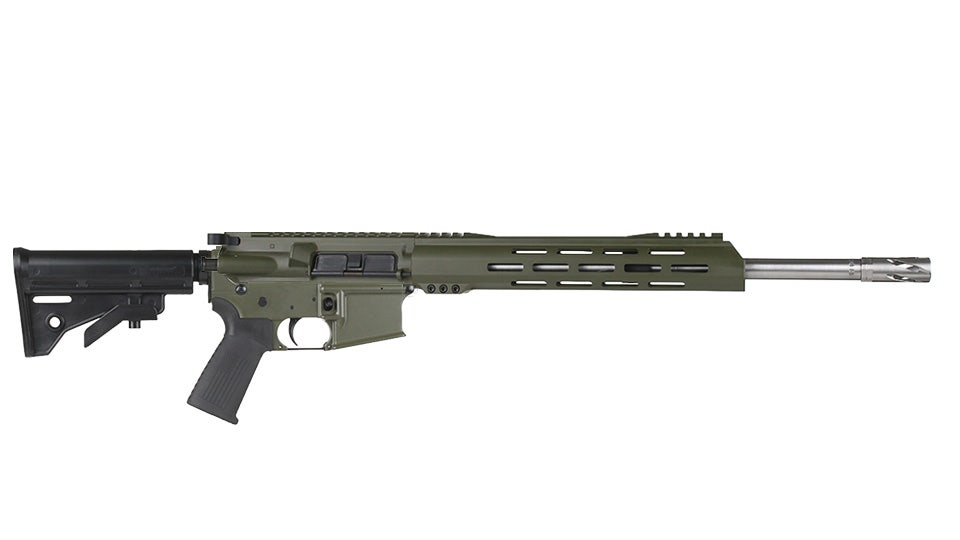 BC-15 .223 Wylde Olive Drab Green Cerakote Rifle, 16" Stainless Heavy Barrel, 1:8 Twist, Forged Lower, Stainless 416R Carbine Length Gas System, MLOK Split Rail