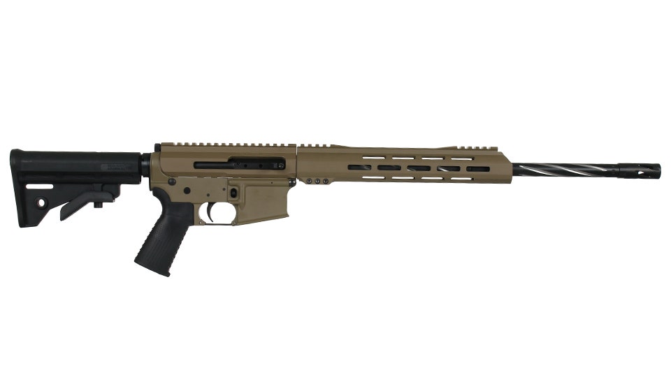 .223 Wylde, 18" Black Nitride Bear Claw Fluted Heavy Barrel, 1:8 Twist, Mid-Length Gas System, 15" MLOK Split Rail|Side Charging Complete Rifle