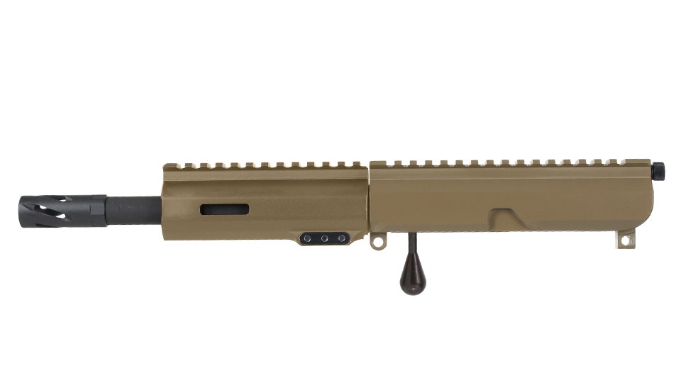 BC-15 .300 Blackout Flat Dark Earth Cerakote Bolt Action Style Complete Upper Assembly, 7.5" Parkerized Heavy Barrel, 1:8 Twist, 5.3" M-LOK Rail