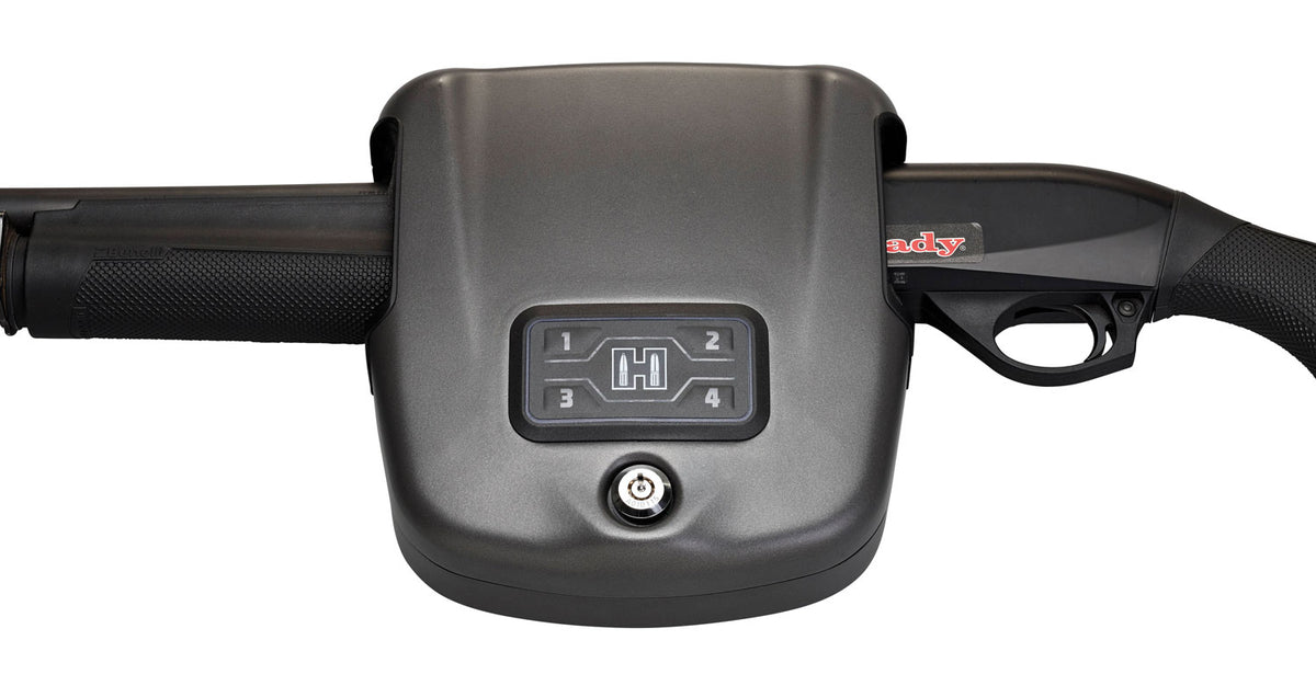 Hornady 98180 Rapid Safe Shotgun Wall Lock RFID Access Code Key Entry Black Steel Holds Shotgun 8.50" L x 9.20" W x 2.70