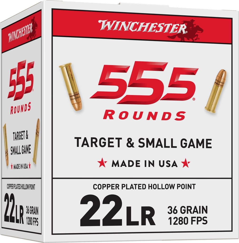 .22 Long Rifle Ammunition 36 Grain, Box of 555