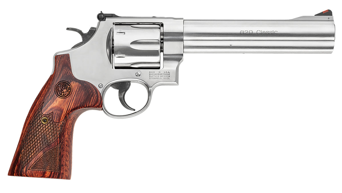Smith & Wesson 150714 Model 629 Deluxe 44 Rem Mag or 44 S&W Spl Stainless Steel 6.50" Barrel & 6rd Cylinder, Satin Stain