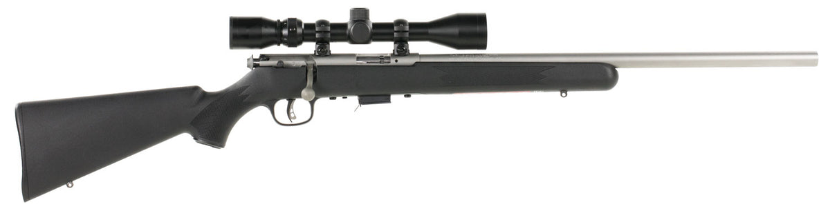 Savage Arms 95200 93 FVSS XP Full Size 22 WMR 5+1 21" Matte Stainless Heavy Barrel, Matte Drilled & Tapped Stainless Ste