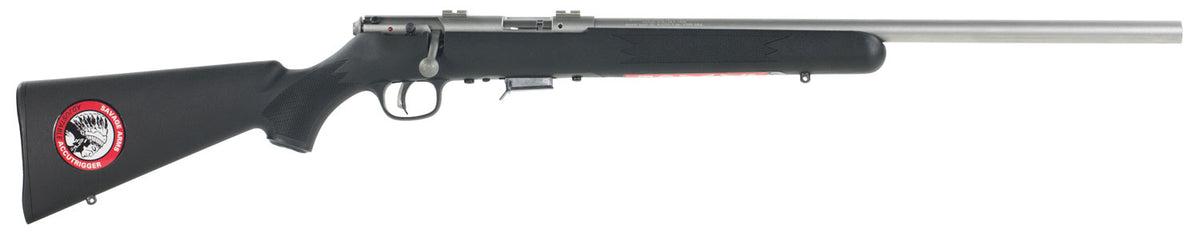 Savage Arms 96703 93R17 FVSS Full Size 17 HMR 5+1 21" Matte Heavy Button Rifled Barrel, Matte Drilled & Tapped Stainless