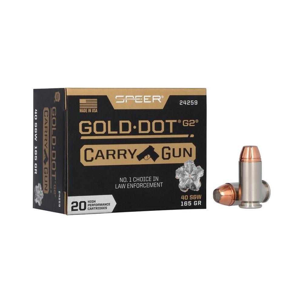 SPEER SP 40 S&W 165GR GOLD DOT CARRY GUN HP 20RD