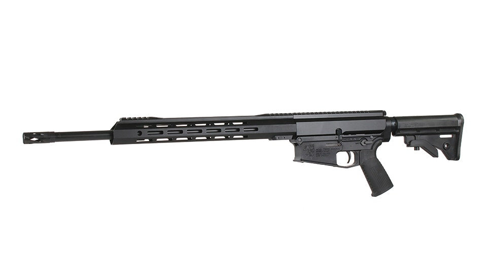 BC-10 .243 Right Side Charging Forged Rifle, 20" Black Nitride Heavy Barrel, 1:8 Twist, Rifle length Gas System, 15" MLOK Split Rail