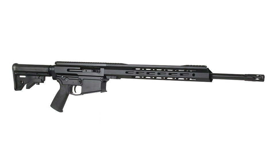 BC-10 .243 Right Side Charging Forged Rifle, 20" Black Nitride Heavy Barrel, 1:8 Twist, Rifle length Gas System, 15" MLOK Split Rail