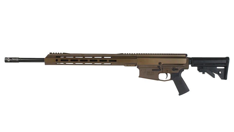 BC-10 .243 Right Side Charging Forged Rifle, 20" Black Nitride Heavy Barrel, 1:8 Twist, Rifle length Gas System, 15" MLOK Split Rail
