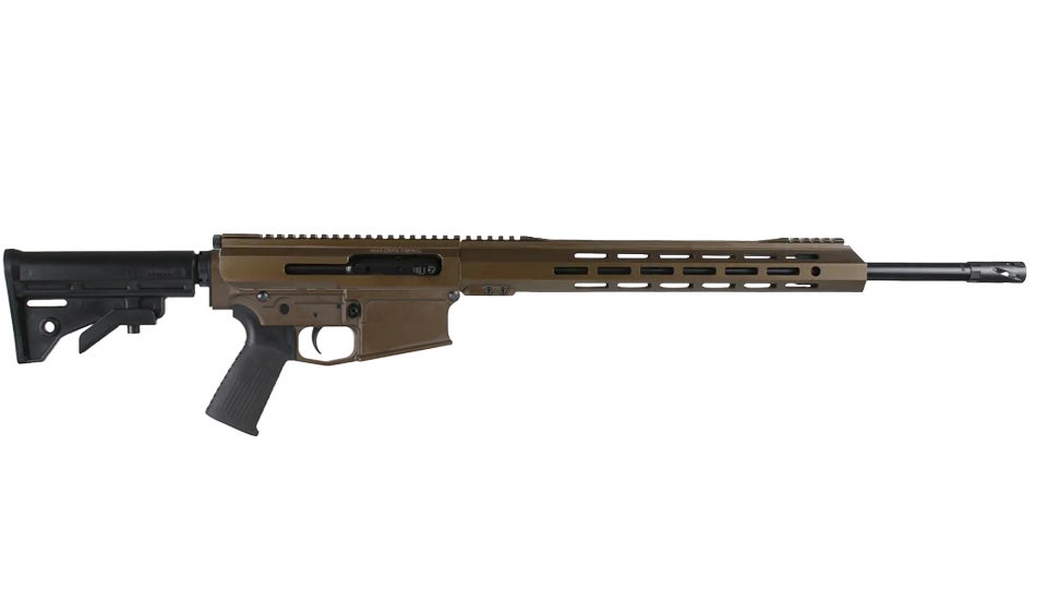 BC-10 .243 Right Side Charging Forged Rifle, 20" Black Nitride Heavy Barrel, 1:8 Twist, Rifle length Gas System, 15" MLOK Split Rail